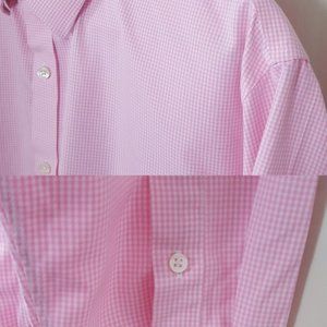 J. Crew Factory Thompson Wrinkle-Free Shirt - Pink & White Mini Gingham